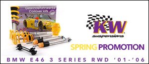 BMW E46 3 Series KW Suspension Spring Promotion