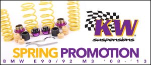 BMW E90/92 M3 KW Suspension Spring Promotion