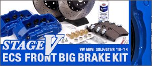 VW MKVI Golf/GTI/R ECS Stage V Front Big Brake Kit