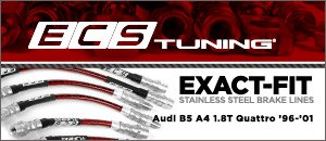 Audi B5 A4 1.8T Quattro ECS Exact-Fit Brake Lines