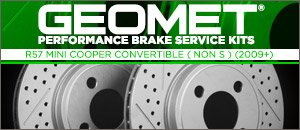 R57 MINI Cooper GEOMET&reg; Drilled & Slotted Brake Rotors