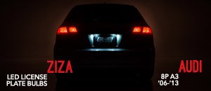 Audi 8P A3 Ziza LED License Plate Bulbs