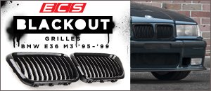 BMW E36 M3 Gloss/Matte/Carbon Fiber Blackout Grilles