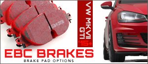 VW MKVII GTI EBC Brake Pad Options