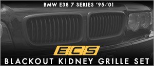BMW E38 7 Series ECS Blackout Kidney Grilles