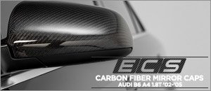 Audi B6 A4 1.8T ECS Carbon Fiber Mirror Caps