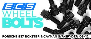 Porsche 987 S ECS Black Wheel Bolts