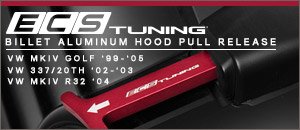 VW MKIV Golf/R32/337/20th ECS Billet Aluminum Hood Pull