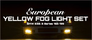 BMW E36 3 Series European Yellow Fog Lights