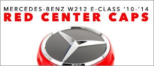 Mercedes-Benz W212 E-Class Red Center Caps