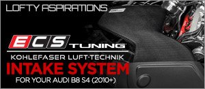 Audi B8 S4 ECS Kohlefaser Luft-Technik Intake System