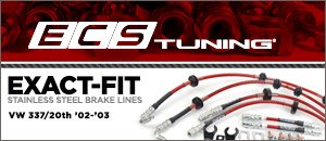 VW 337/20th Exact-Fit Stainless Steel Brake Line Kit