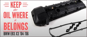 BMW E83 X3 Valve Cover Components