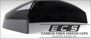 Audi 8V A3/S3 ECS Carbon Fiber Mirror Caps