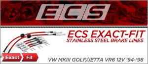 VW MKIII Golf/Jetta VR6 12v ECS Steel Brake Lines  