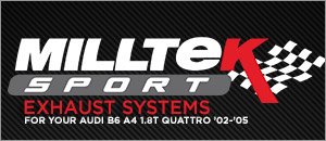 Audi B6 A4 1.8T Milltek Performance Exhaust System