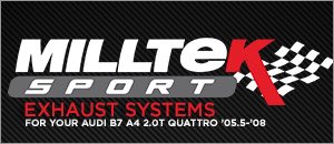 Audi B7 A4 2.0T Milltek Performance Exhaust Systems