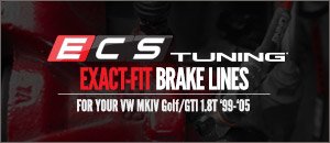 VW MKIV GTI 1.8T ECS Exact-Fit Brake Lines