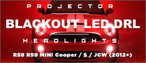 MINI R58/R59 Projector Blackout LED DRL Headlights