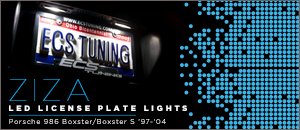 Porsche 986 Boxster/S Ziza LED License Plate Lights