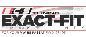 VW B5 Passat FWD ECS Exact-Fit Stainless Brake Lines
