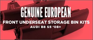 Audi B8 S5 Front Underseat Storage Bin Kit