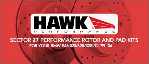BMW E46 3 Series Hawk Sector 27 Performance Brake Kits