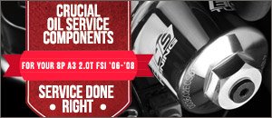 Audi 8P A3 2.0T FSI Crucial Oil Service Components