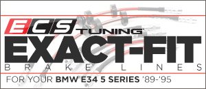 BMW E34 5 Series ECS Tuning Exact-Fit Brake Lines