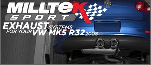 VW MK5 R32 Milltek Performance Exhaust Systems
