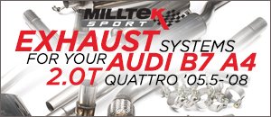 Audi B7 A4 2.0T Quattro Milltek Exhaust System
