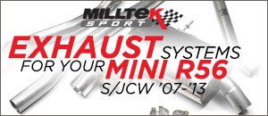 Mini R56 Cooper S/JCW Milltek Exhaust Systems