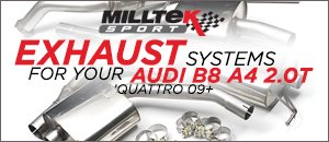 Audi B8 A4 2.0T Quattro Milltek Exhaust Systems