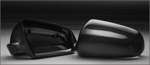Audi 8P A3 ECS Carbon Fiber Mirror Caps