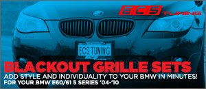 ECS Blackout Kidney Grilles for your BMW E60 5 Series