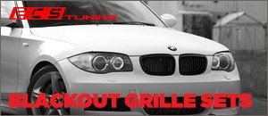 ECS Blackout Kidney Grilles for your BMW E8X 1 Series