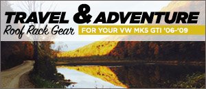 VW MK5 GTI Travel & Adventure Roof Rack Gear