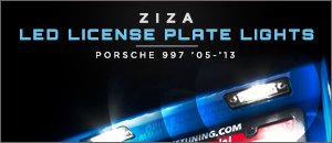 Porsche 997 Ziza LED License Plate Lights