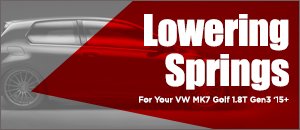 Lowering Springs for your VW MK7 Golf 1.8T Gen3
