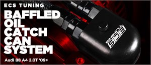 Audi B8 A4 2.0T ECS Baffled Oil Catch Can