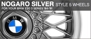 BMW E30 3 Series Nogaro Silver Style 5 Wheels