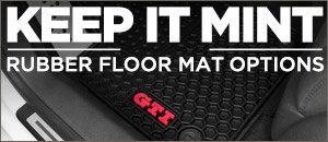Rubber Floor Mat Options for your MK5 GTI/Rabbit/R32