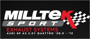 Milltek Exhaust Systems | Audi 8P A3 2.0T Quattro