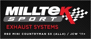 MINI R60 Countryman SX/JCW MIlltek Exhaust Options