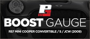 R57 MINI Cooper P3Cars Boost Gauge