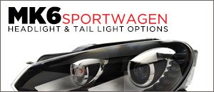 VW MK6 SportWagen Headlights and Tail Lights