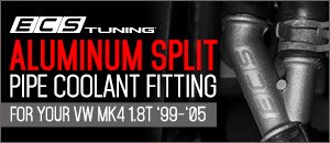 VW MK4 1.8T ECS Aluminum Coolant Split Pipe