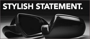 ECS Carbon Fiber & Chrome Mirror Caps - VW MK4