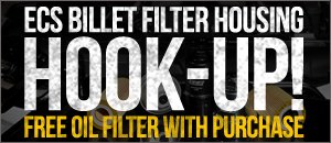 ECS Billet Oil Filter Housing Hook Up | Audi C6 A6