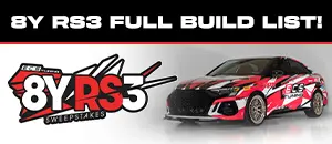 Audi 8Y RS3 Sweepstakes Full Build List